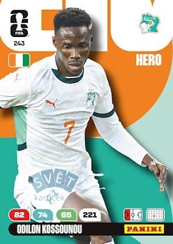 Odilon Kossounou Ivory Coast Panini FIFA World Cup 2026 Adrenalyn XL #243
